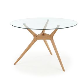 Halmar ASHMORE stôl doska - transparent, nohy - prírodné