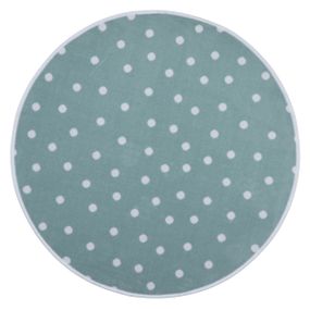 Vopi koberce Kusový detský koberec Puntík mint kruh - 57x57 (priemer) kruh cm
