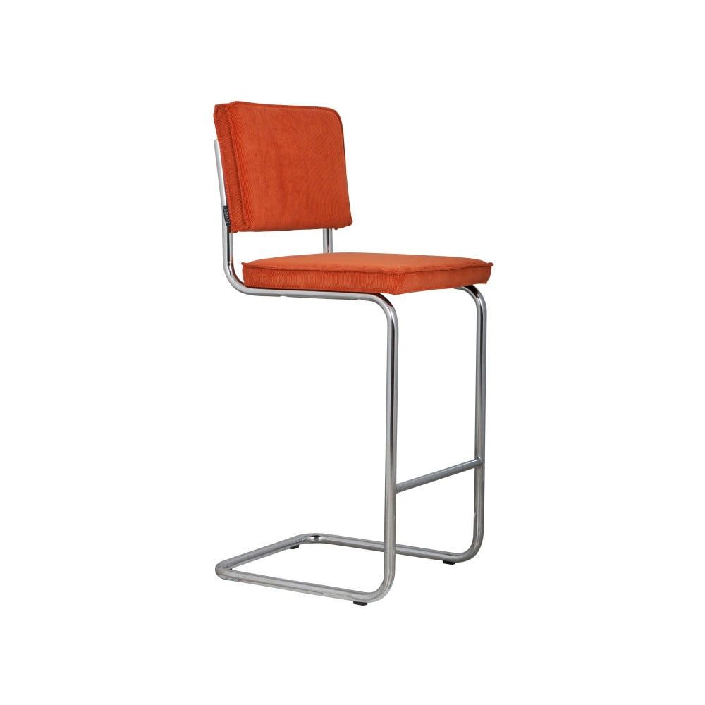 Oranžová barová stolička Zuiver Ridge Rib