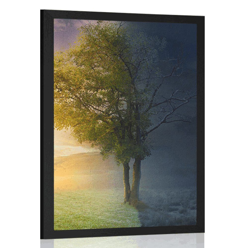 Plagát deň a noc - 40x60 black