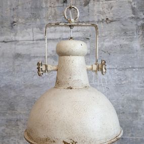 Krémové antik kovové závesné svetlo Factory Lamp - Ø32*43 cm