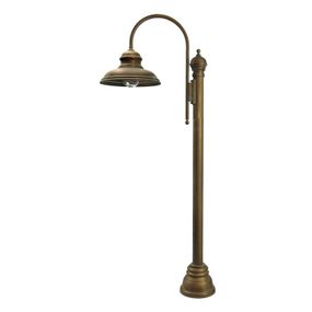 Moretti Luce Stĺpové svietidlo Luca 270 cm, antikizovaná mosadz, E27, 75W, L: 64 cm, K: 270cm