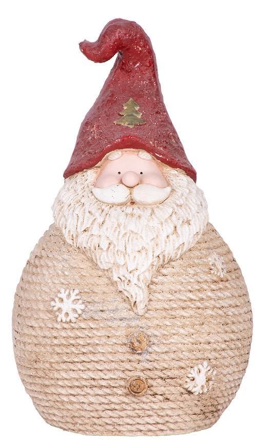 Postavička MagicHome Vianoce, Santa okrúhly veľký, keramika, 42,5 cm