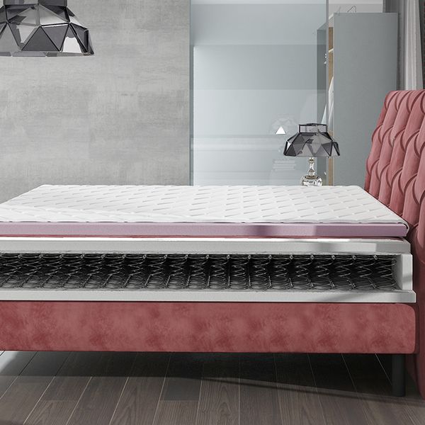 Čalúnená manželská posteľ s úložným priestorom Lazio 180 - sivá