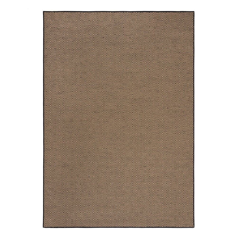 Jutový koberec v čierno-prírodnej farbe 160x230 cm Diamond – Flair Rugs