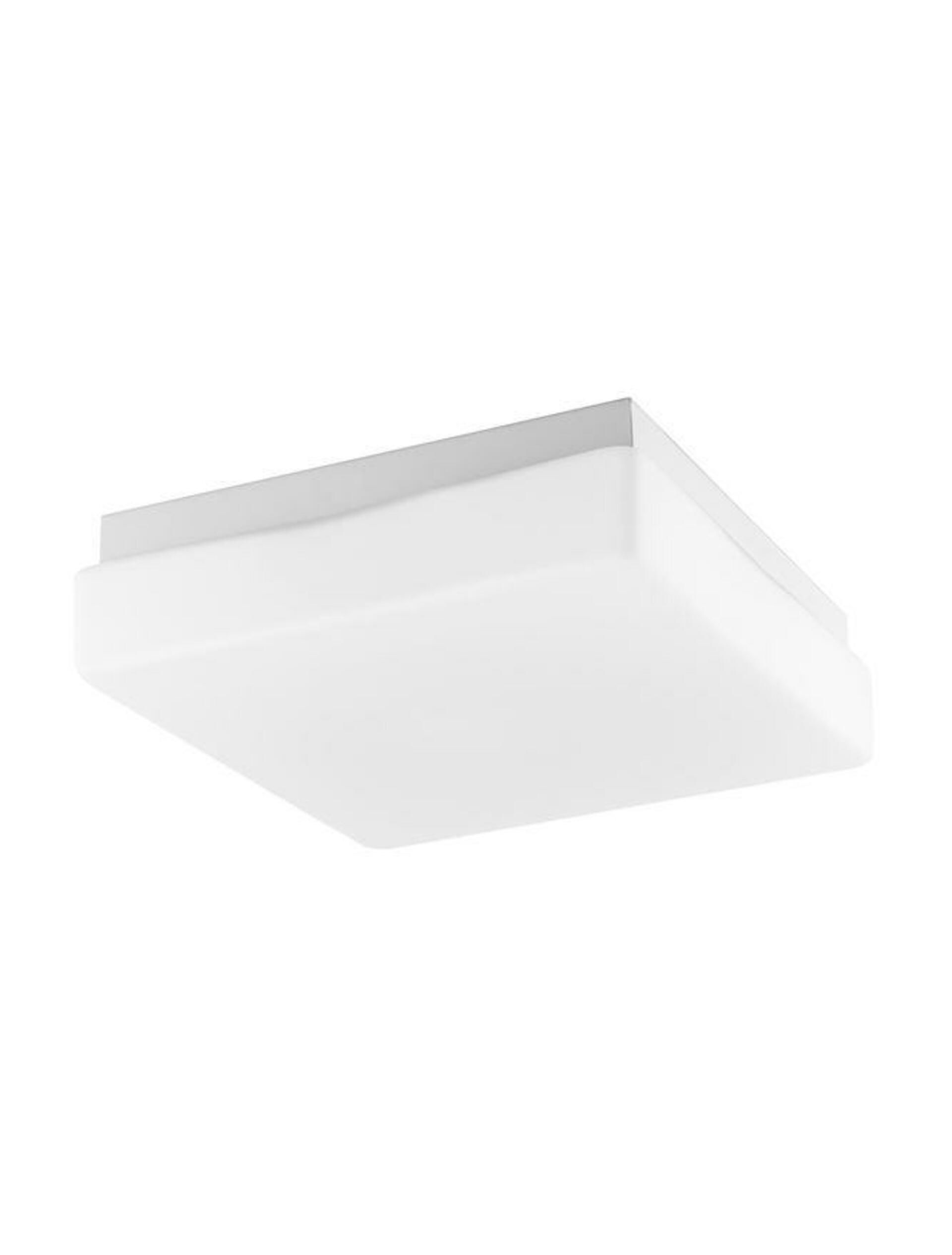 Nova Luce Elegantní koupelnové stropní svítidlo Cube z bílého opálového skla - 1 x 40 W, 250 x 250 x 75 mm NV 6110042