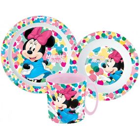 Stor · Súprava plastového riadu Minnie Mouse s veľkým hrnčekom - 3 diely