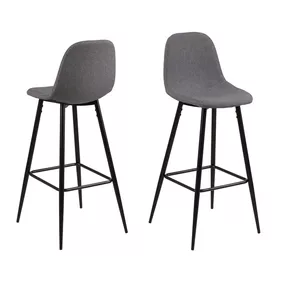 Dizajnová barová stolička Alphonsus, svetlosivá