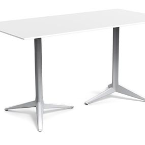 VONDOM - Stôl FAZ s dvojitou podnožou na 3 nohách, 119x69 cm