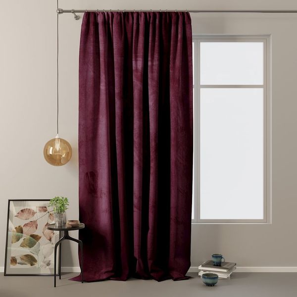 Záves AmeliaHome Velvet 140x270 cm burgundy