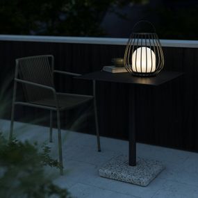 Nordlux Stolová LED lampa Jim To Go, vonkajšia, čierna, kov, plast, K: 30.3cm