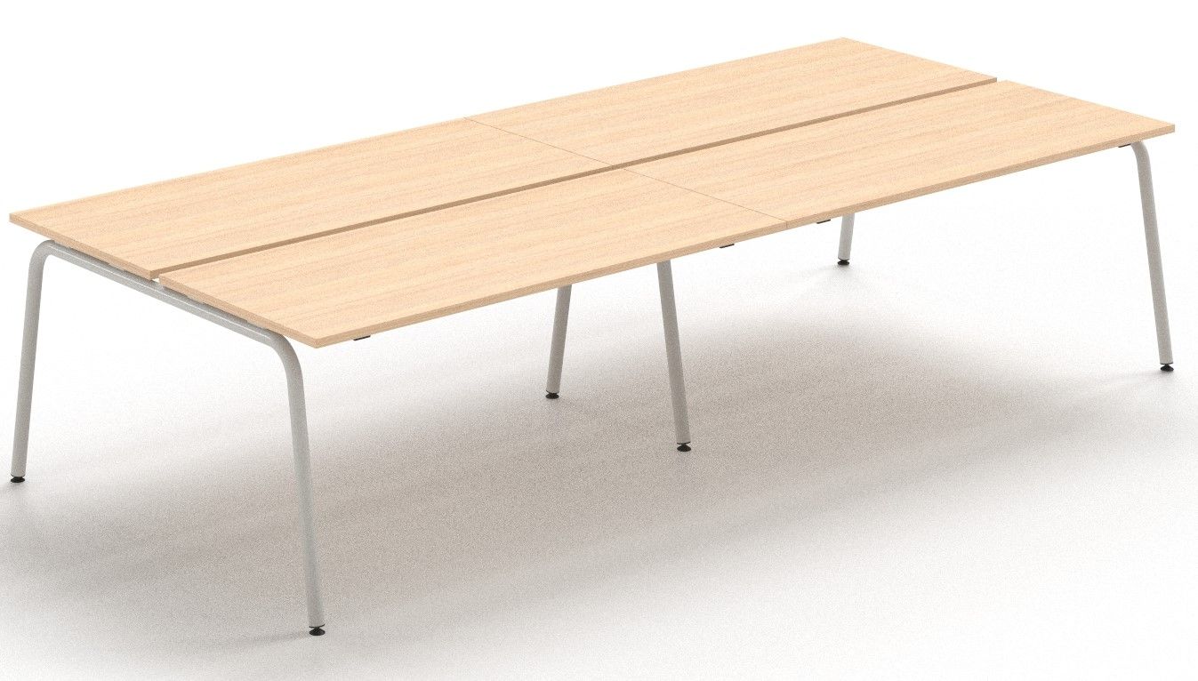 NARBUTAS - Štvormiestny pracovný stôl ROUND 320x144 s posuvnou doskou