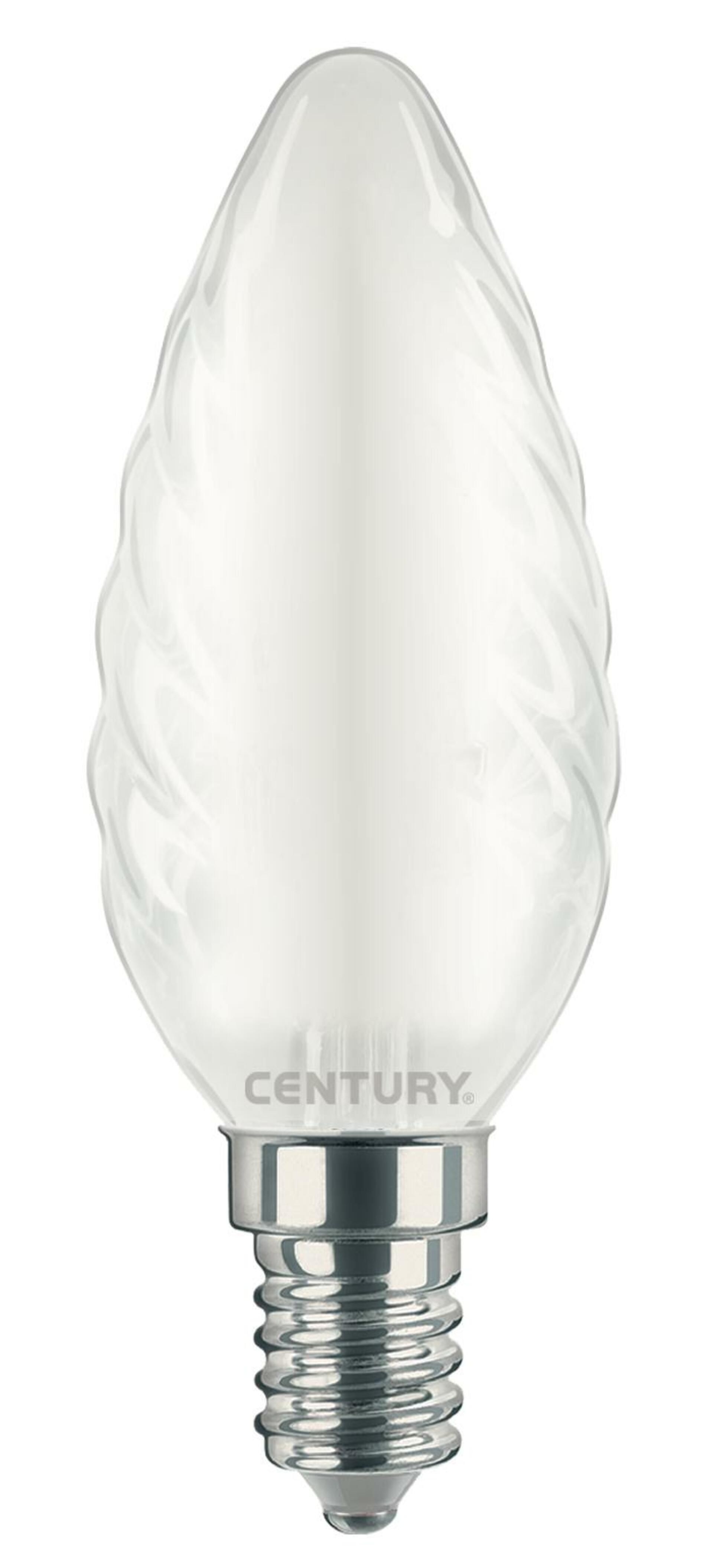 CENTURY LED FILAMENT SVÍČKA TWIST SATÉN 4W E14 4000K 470Lm 360d 35x97mm IP20 CEN INSTOR-041440