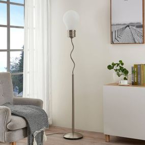 Lindby Smart LED RGB stojaca lampa Mena, Obývacia izba / jedáleň, sklo, kov, E27, 10W, K: 178.5cm