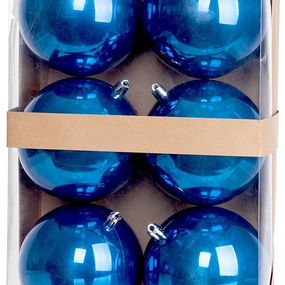 Gule MagicHome Vianoce, 6 ks, modré, perleťové, na vianočný stromček, 10 cm