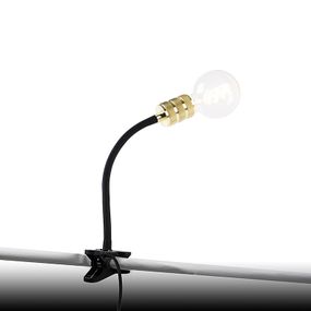 Moderná svorková lampa zlatá s ohybným ramenom - Cavalux