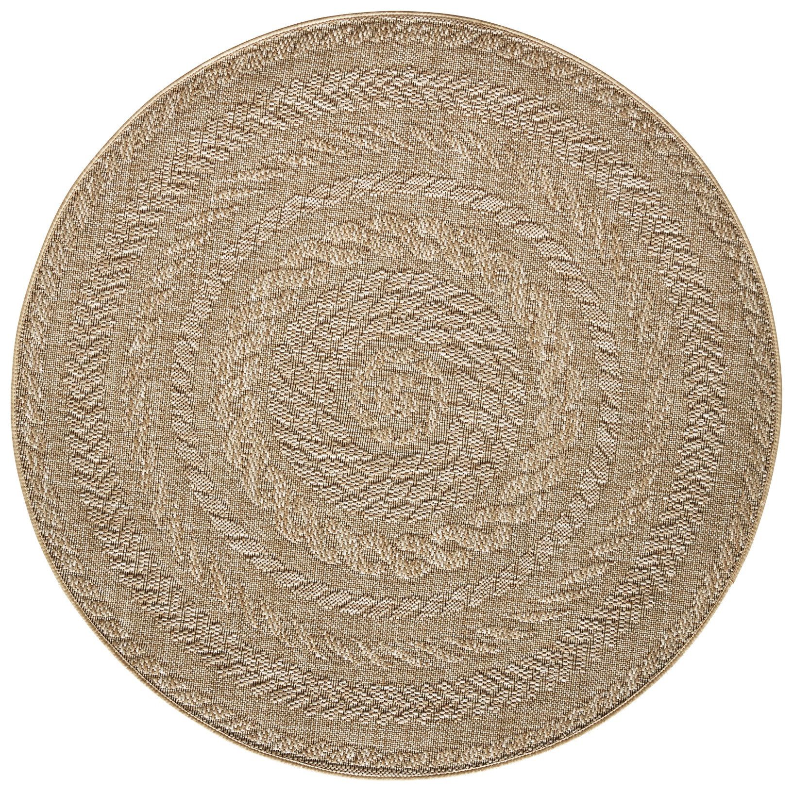 NORTHRUGS - Hanse Home koberce Kusový koberec Forest 103998 Beige / Brown – na von aj na doma - 200x200 (priemer) kruh cm