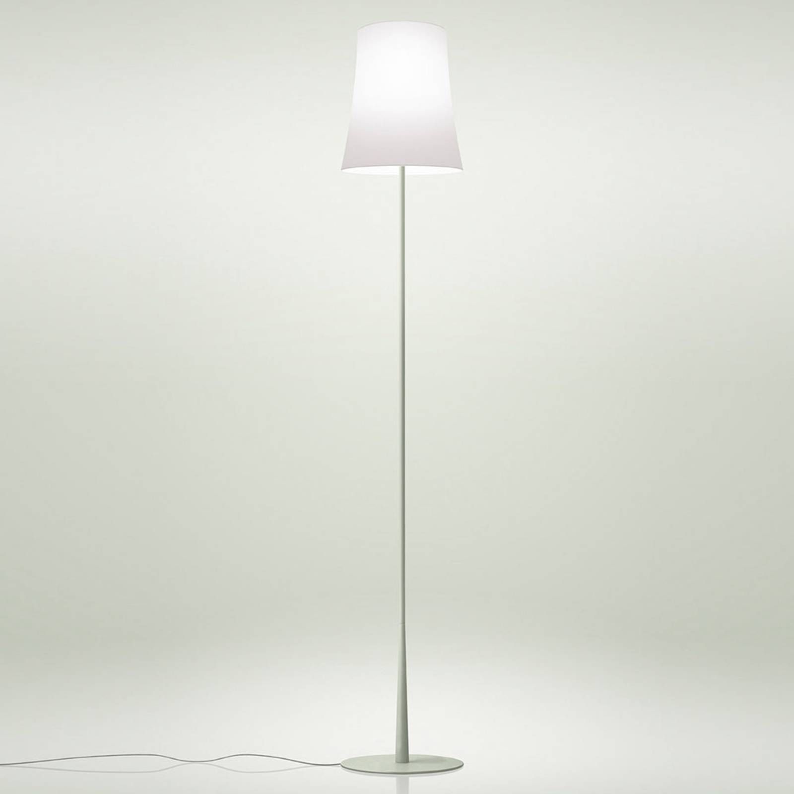 Foscarini Birdie Easy stojaca lampa zelená, Obývacia izba / jedáleň, polykarbonát, lakovaný hliník, E27, 57W, K: 150cm