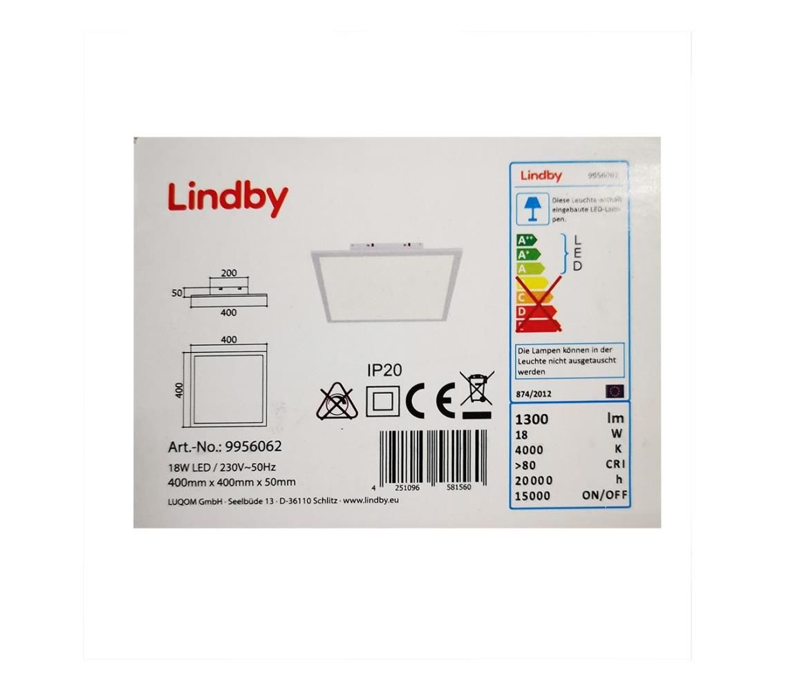 Lindby - LED Stropné svietidlo QUAIS LED/18W/230V