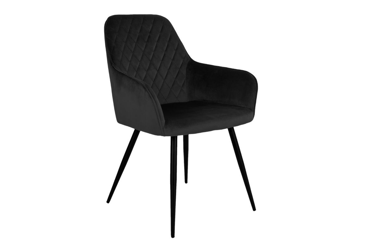 Norddan 25847 Dizajnová jedálenská stolička Gracelyn čierny zamat