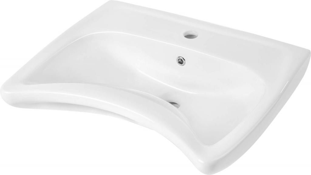 DEANTE - Vital biela - Keramické umývadlo, nástenné, pre osoby so zníženou pohyblivosťou - s prepadom CDV_6U6W