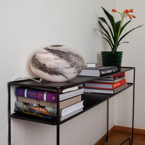 By Rydéns Mira stolová lampa, čierna, Obývacia izba / jedáleň, sklo, E14, 25W, P: 30 cm, L: 20 cm, K: 20cm
