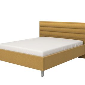 Manželská posteľ 160x200cm corey - žltá/sivé nohy