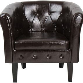 Kreslo Chesterfield, 58 x 71 x 70 cm, hnedé