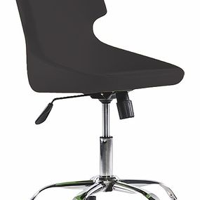 Otočná stolička na kolieskach colorato - čierna