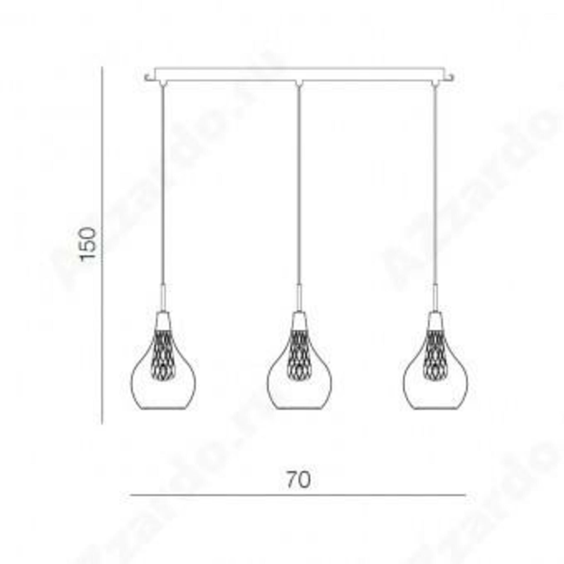 Závěsné svítidlo AZzardo Elektra 3 line AZ1689 G9 3x40W IP20 70cm chromové