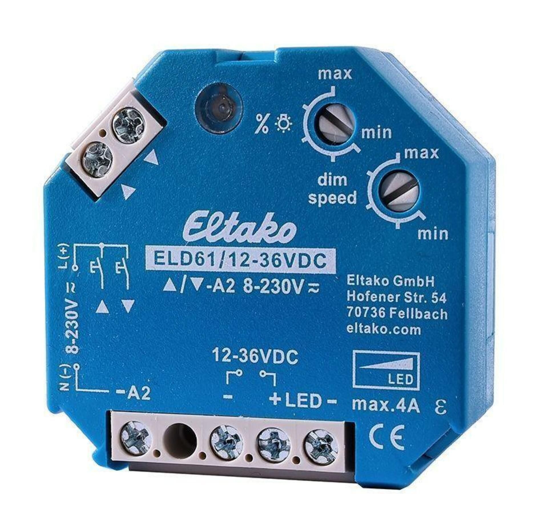 Light Impressions Eltako řídící jednotka Eltako LED-stmívací spínač ELD61/12-36V 8-230V AC stmívatelné 1 CH  843033