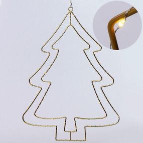 LED strom kov zlatý 30x42cm 203575