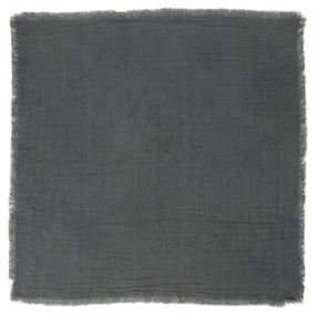 IB LAURSEN Bavlnený obrúsok Double Weaving Dark Grey 40 x 40 cm