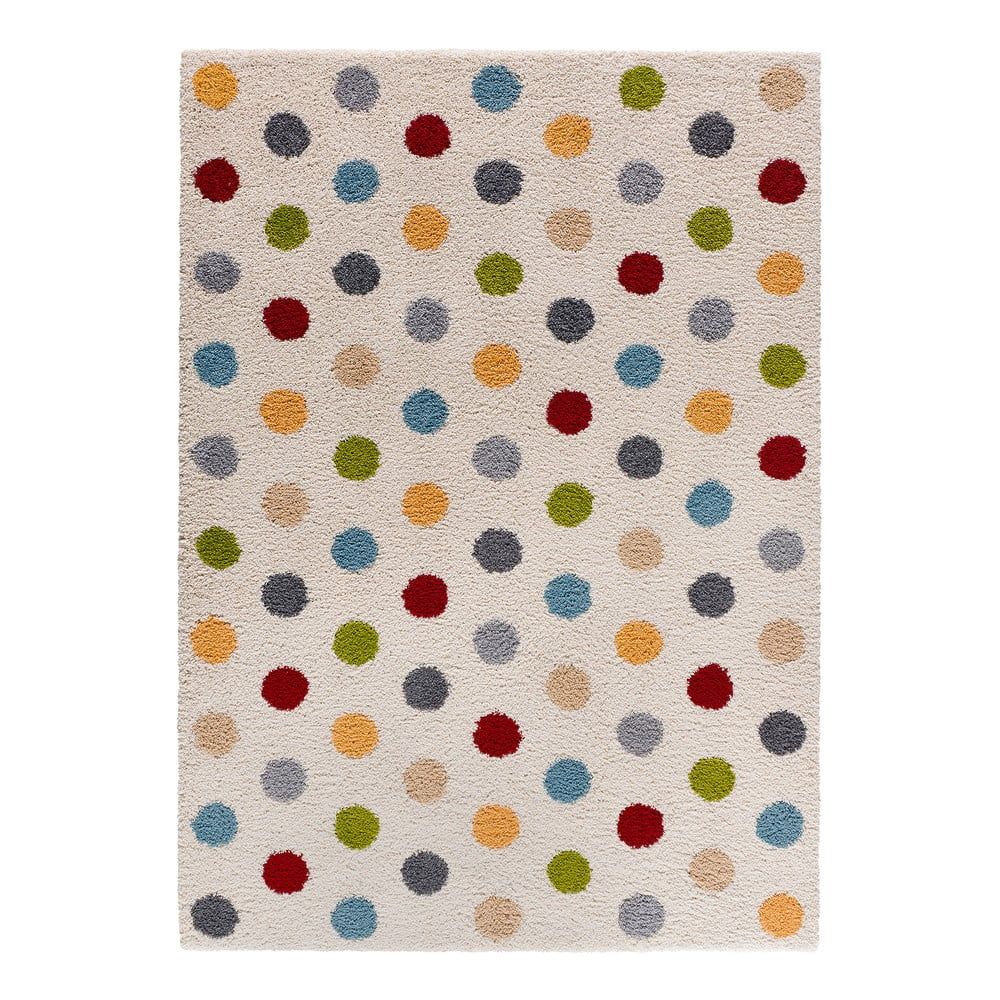 Krémovobiely koberec 57x110 cm Norge Dots – Universal