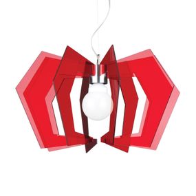Artempo Italia Červená závesná lampa Spider, Obývacia izba / jedáleň, plast, E27, 30W, K: 37cm