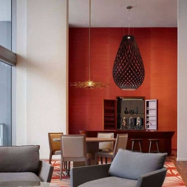 david trubridge Koura závesná lampa 75 cm čierna, Obývacia izba / jedáleň, bambus, E27, 60W, K: 75cm