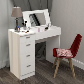 VerDesign, GLAMOR toaletný & písací stolík, biela LTD
