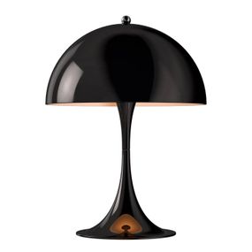 Louis Poulsen Panthella Mini stolná lampa, čierna, Obývacia izba / jedáleň, akryl, hliník, 10W, K: 33.5cm