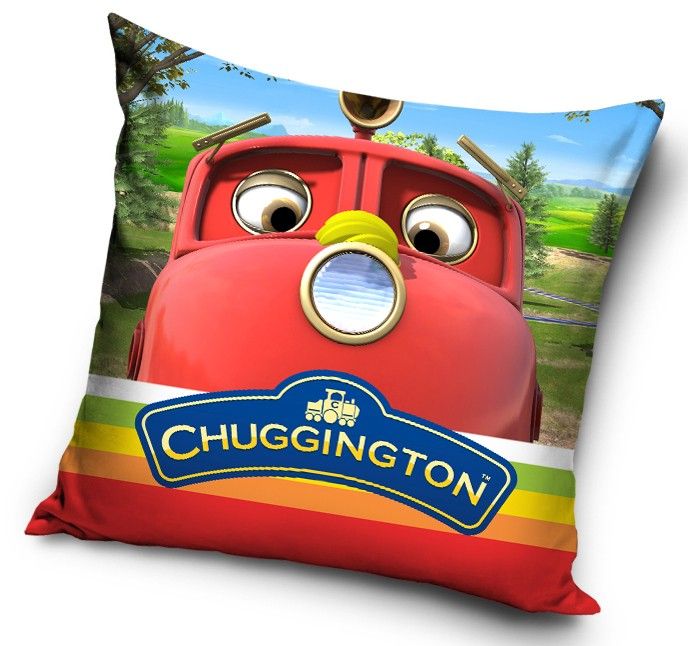 DomTextilu Obliečka na vankúš v červenej farbe Chuggington 40 x 40 cm  40 x 40cm Červená 50215-224896