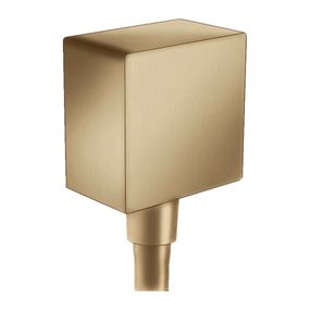 Hansgrohe FixFit - Prípojka hadice Square so spätným ventilom, kartáčovaný bronz 26455140