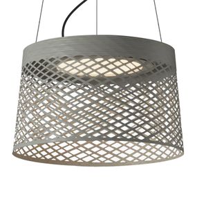Foscarini Twiggy Grid závesné LED svietidlo greige, sklenené vlákno kompozitný materiál, PMMA, kov, hliník, 31W, K: 29cm