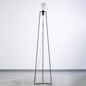 GRUPA Model M3 LED lampa čierna, kábel biela, Obývacia izba / jedáleň, oceľ, sklo, E14, 4W, P: 31 cm, L: 27 cm, K: 147cm
