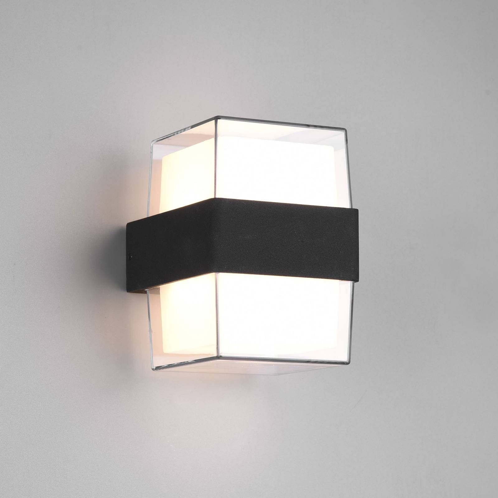 Reality Leuchten Vonkajšie LED svetlo Molina, hranaté, antracit, tlakový odliatok hliníka, 4.6W, L: 9.6 cm, K: 13.2cm