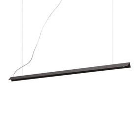 Ideallux Ideal Lux V-Line závesné LED svietidlo, čierna, Obývacia izba / jedáleň, hliník, silikón, 25W, P: 110 cm, L: 3.4 cm, K: 3cm