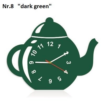 DomTextilu Dekoračné kuchynské hodiny v tvare čajníka 8754-241380