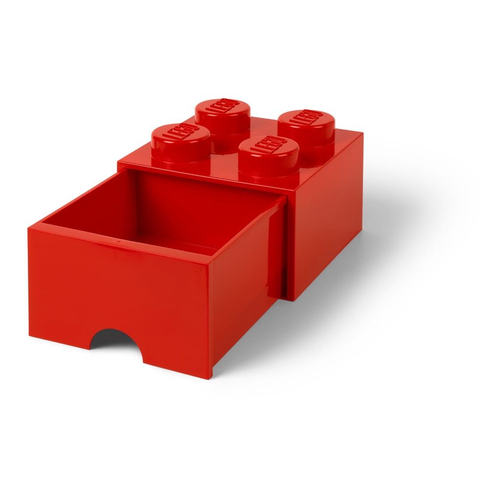 Červený úložný box so zásuvkou LEGO®