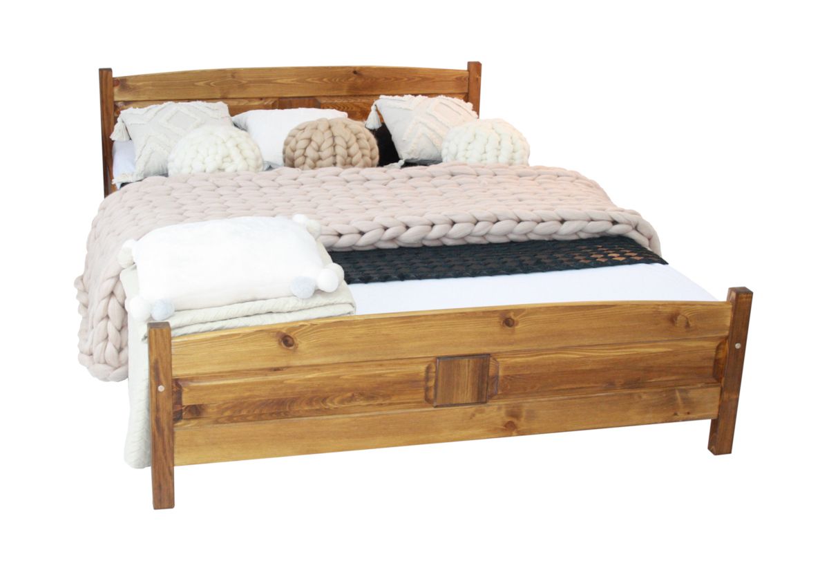 Expedo Vyvýšená posteľ ANGEL + sendvičový matrac MORAVIA + rošt ZADARMO, 120x200 cm, dub-lak