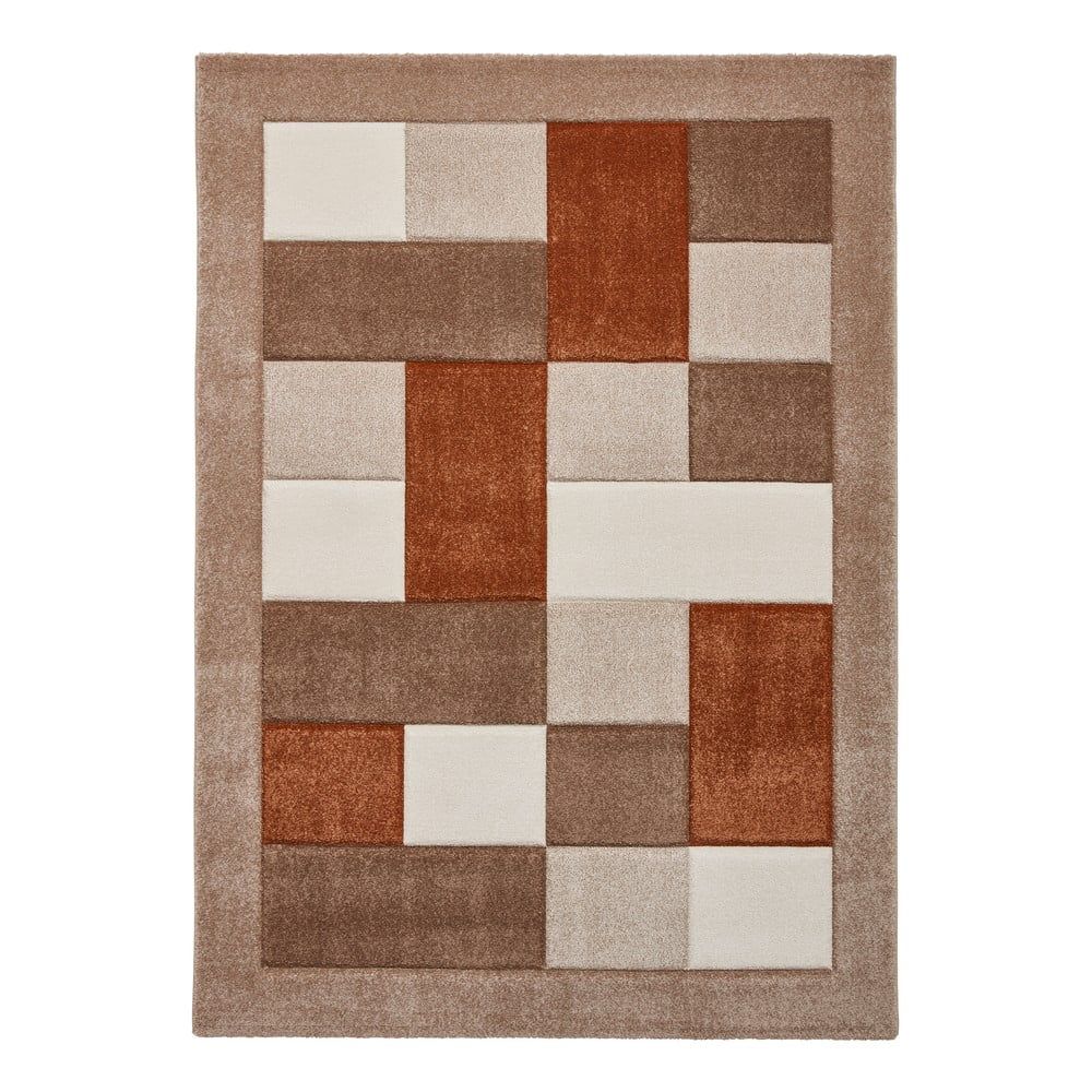 Terakotovo-béžový koberec Think Rugs Brooklyn, 80 x 150 cm