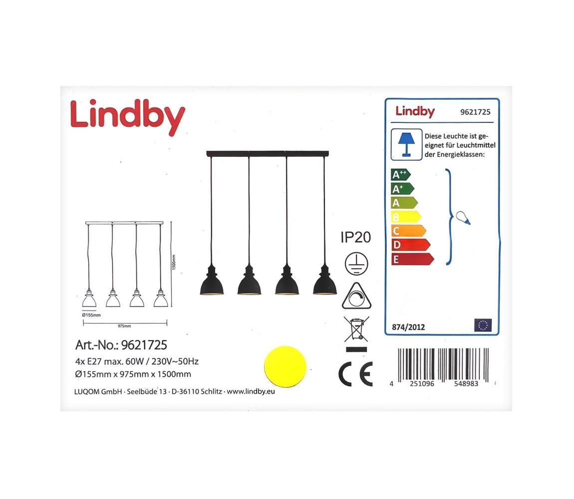 Lindby - Luster na lanku JASMINKA 4xE27/60W/230V