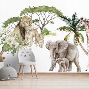 Nálepka na stenu exotické safari 120 x 240 cm